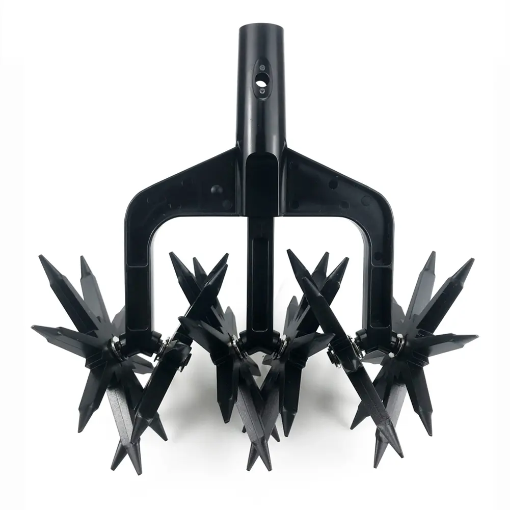 Manual Soil Scarifier Turning Tool Lawn Garden Aerator Rotary Cultivator Ripper