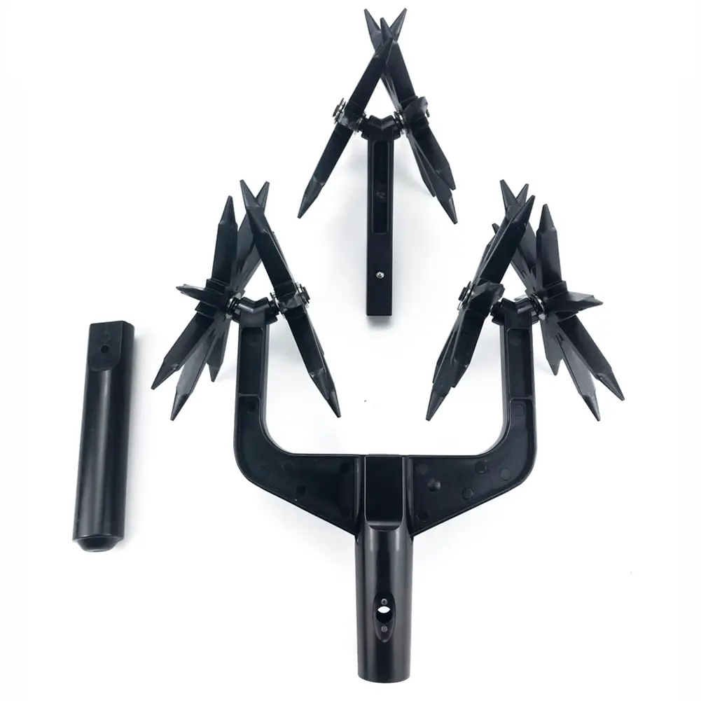 Manual Soil Scarifier Turning Tool Lawn Garden Aerator Rotary Cultivator Ripper