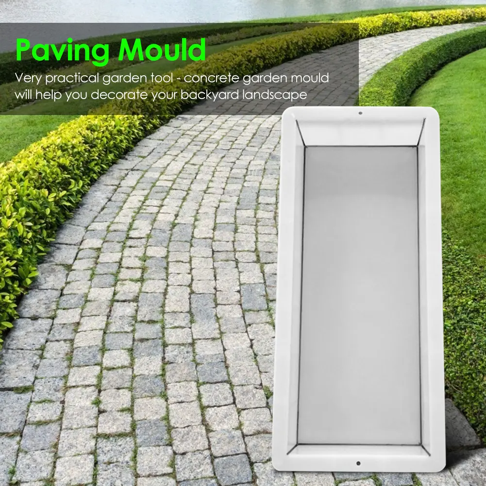 Garden Walk Pavement Mold DIY Manually Paving Cement Brick Stone Road Concrete Molds Path Maker Reusable DIY Manually Paving
