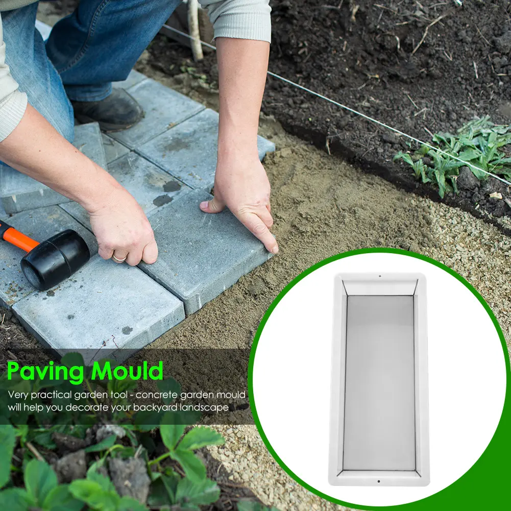 Garden Walk Pavement Mold DIY Manually Paving Cement Brick Stone Road Concrete Molds Path Maker Reusable DIY Manually Paving