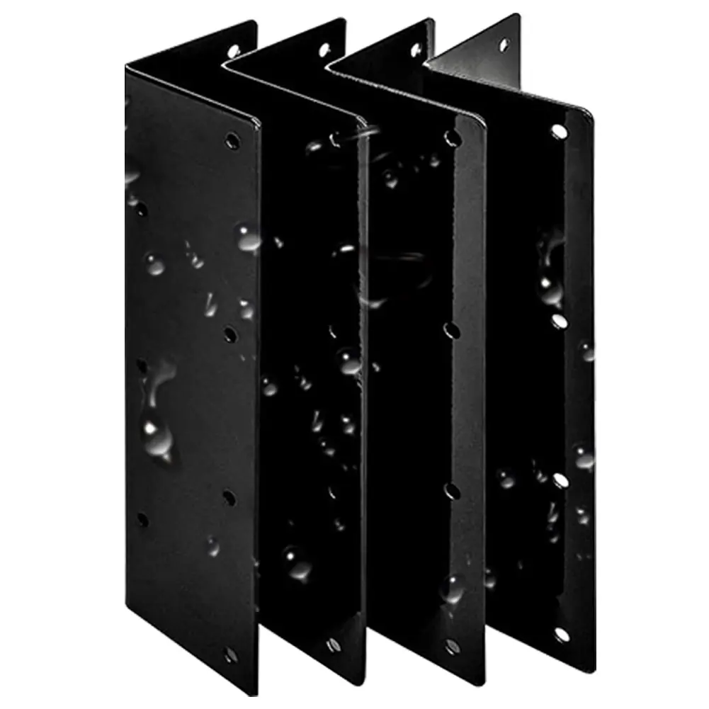 4Pcs Raised Garden Bed Corner Brackets Rust Resistant Metal Garden Corner Brackets Black Metal Corner Brackets for 20-24Inch Bed