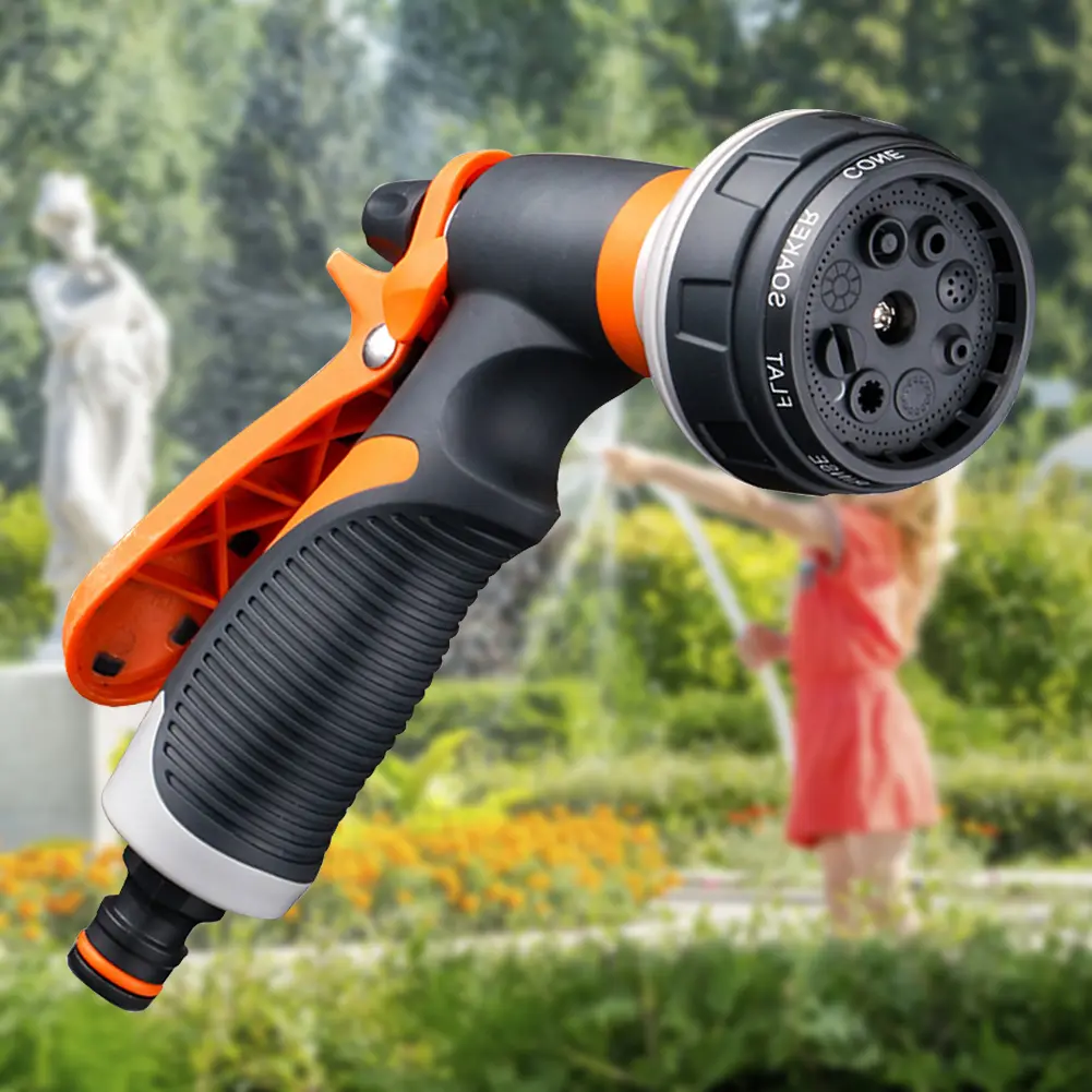 Hand-Held Watering Garden Nozzle Multi-Function Water Hose Nozzle Household Irrigation Sprayer High Pressure Water Flowers Trees