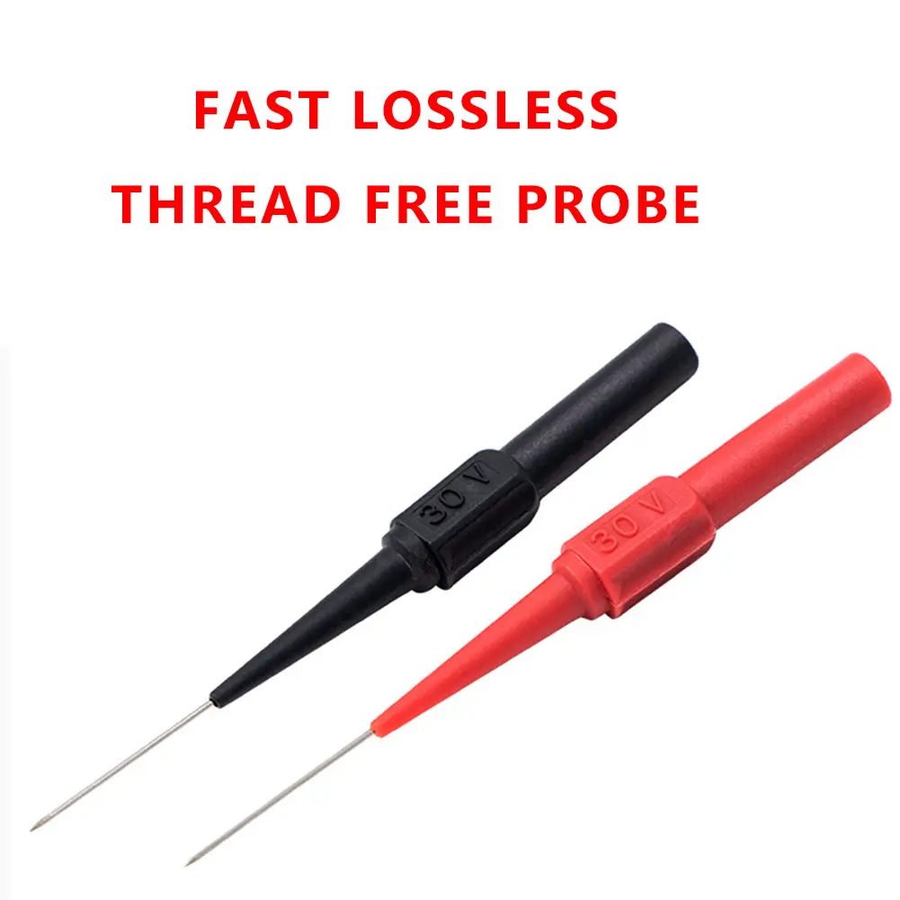 10-50Set 30V Tip Probes Diagnostic Tools Auto Multimeter Test Leads Extention Back Piercing Needle Tip Probes Mechanical Tools