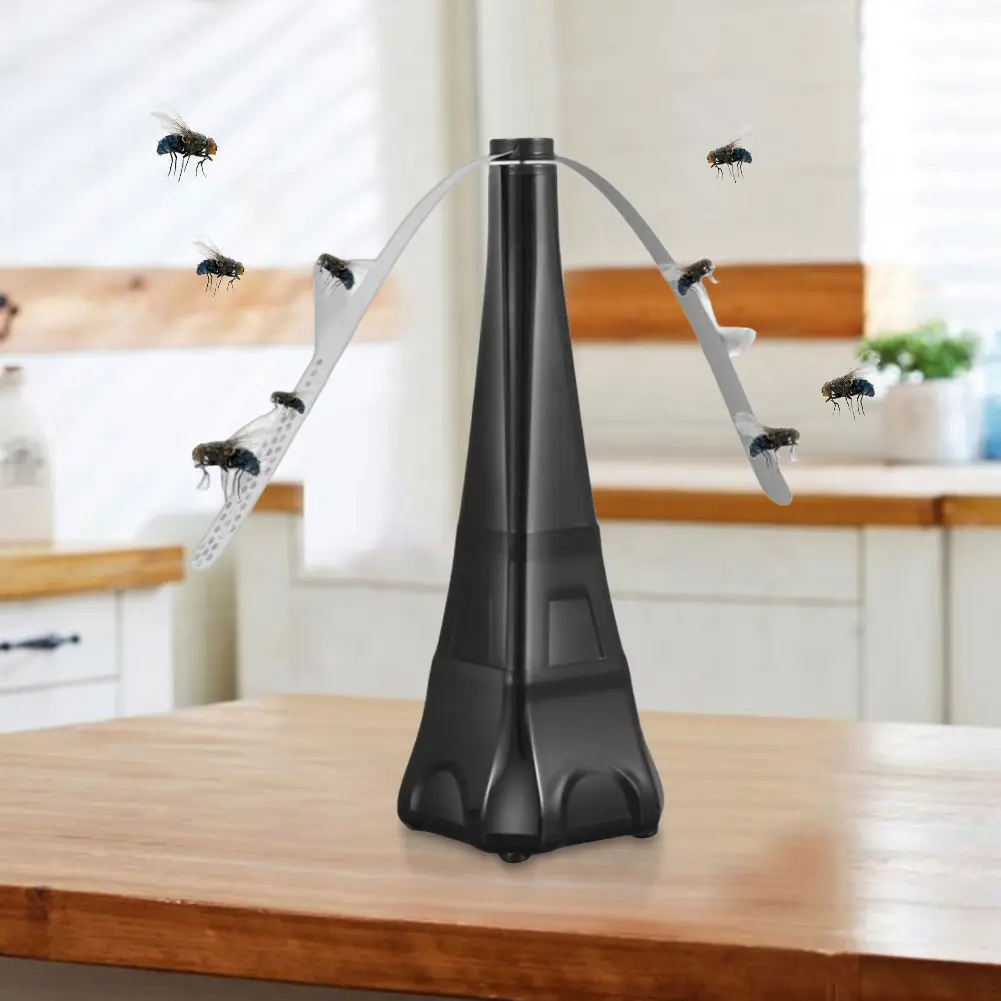 1/2Pcs Fly Repellent Fan Pest Repellent Table Fan Keep Flies Away Fly Spinner Battery Powered Fly Deterrent for Outdoor Dining