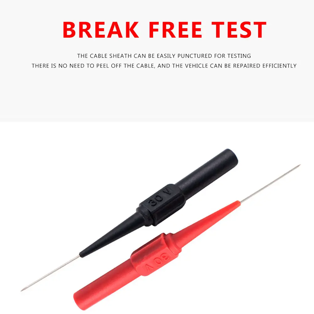 10-50Set 30V Tip Probes Diagnostic Tools Auto Multimeter Test Leads Extention Back Piercing Needle Tip Probes Mechanical Tools