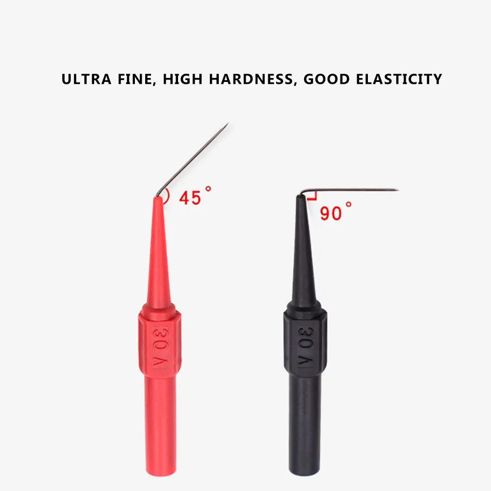 10-50Set 30V Tip Probes Diagnostic Tools Auto Multimeter Test Leads Extention Back Piercing Needle Tip Probes Mechanical Tools
