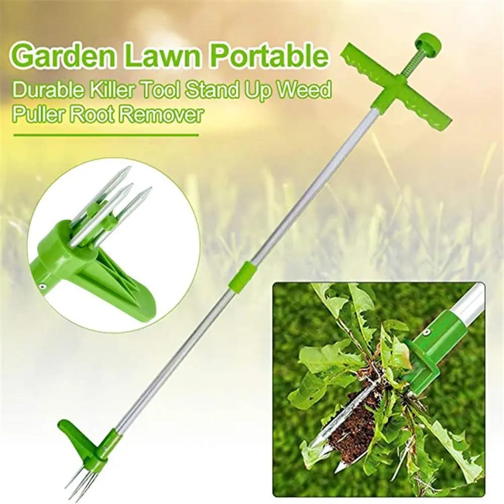 Easily Carrying Weed Remover Grass Root Pullers Weeder Long Handle Eco-friendly Tool for Garden Lawn Outdoor Yard