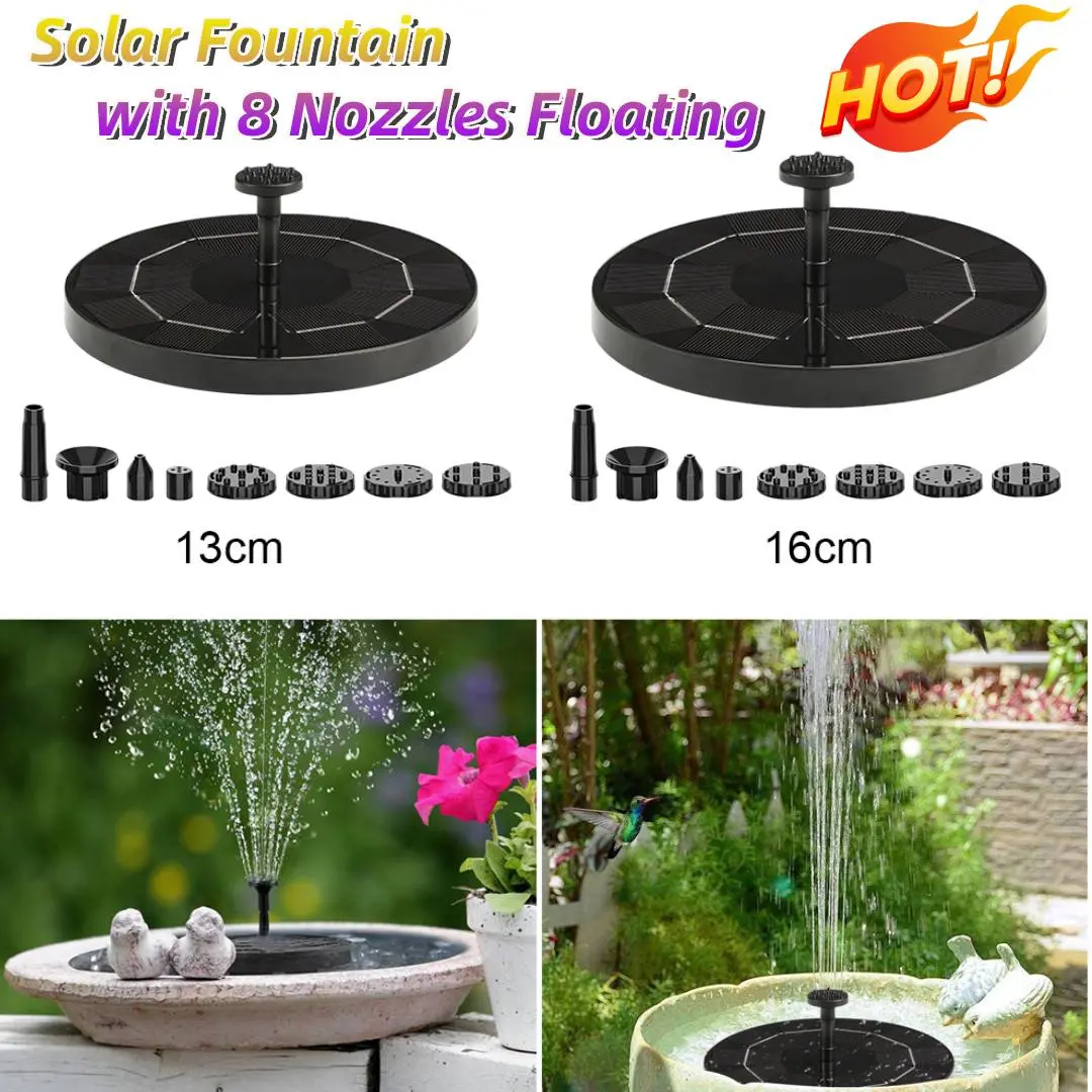 Solar Floating Water Fountain Bird Bath Fountain Pump Pond Decoration Solar Powered Fountain Water Pump For Garden And Patio