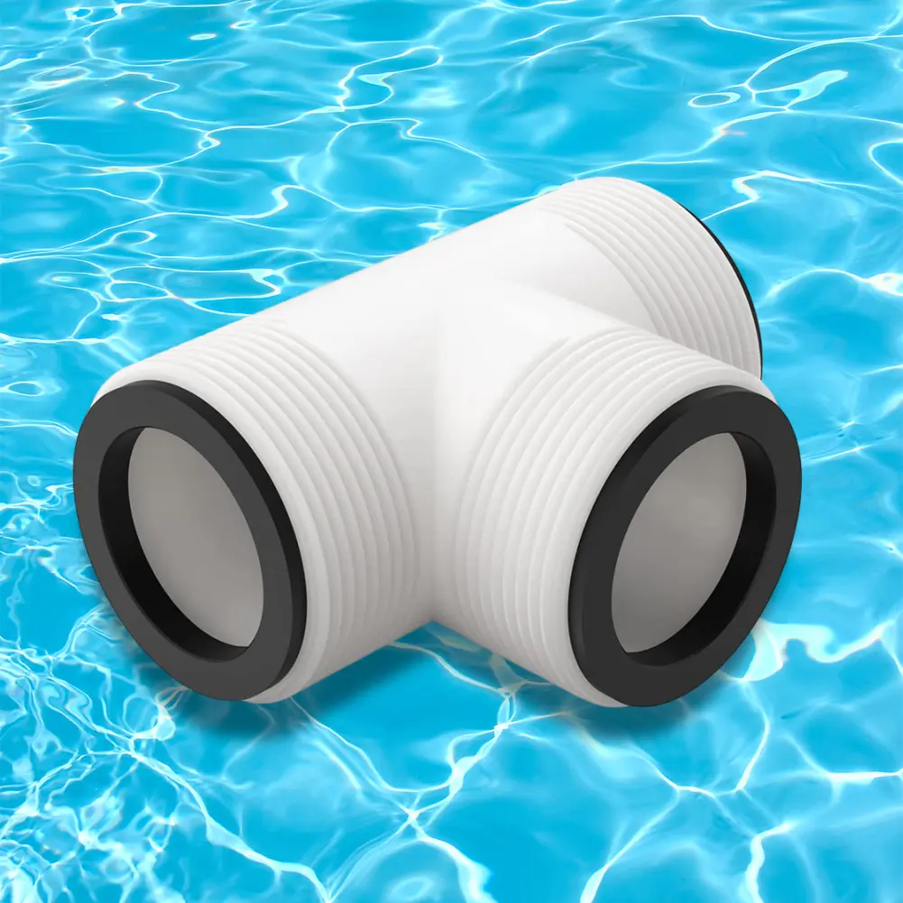Pool Hose T Splitter Controlling Flow Above Ground Pool Hose Connector Threaded Inlet Pump Adapter for 1.5 Inch Pool Pump Hose