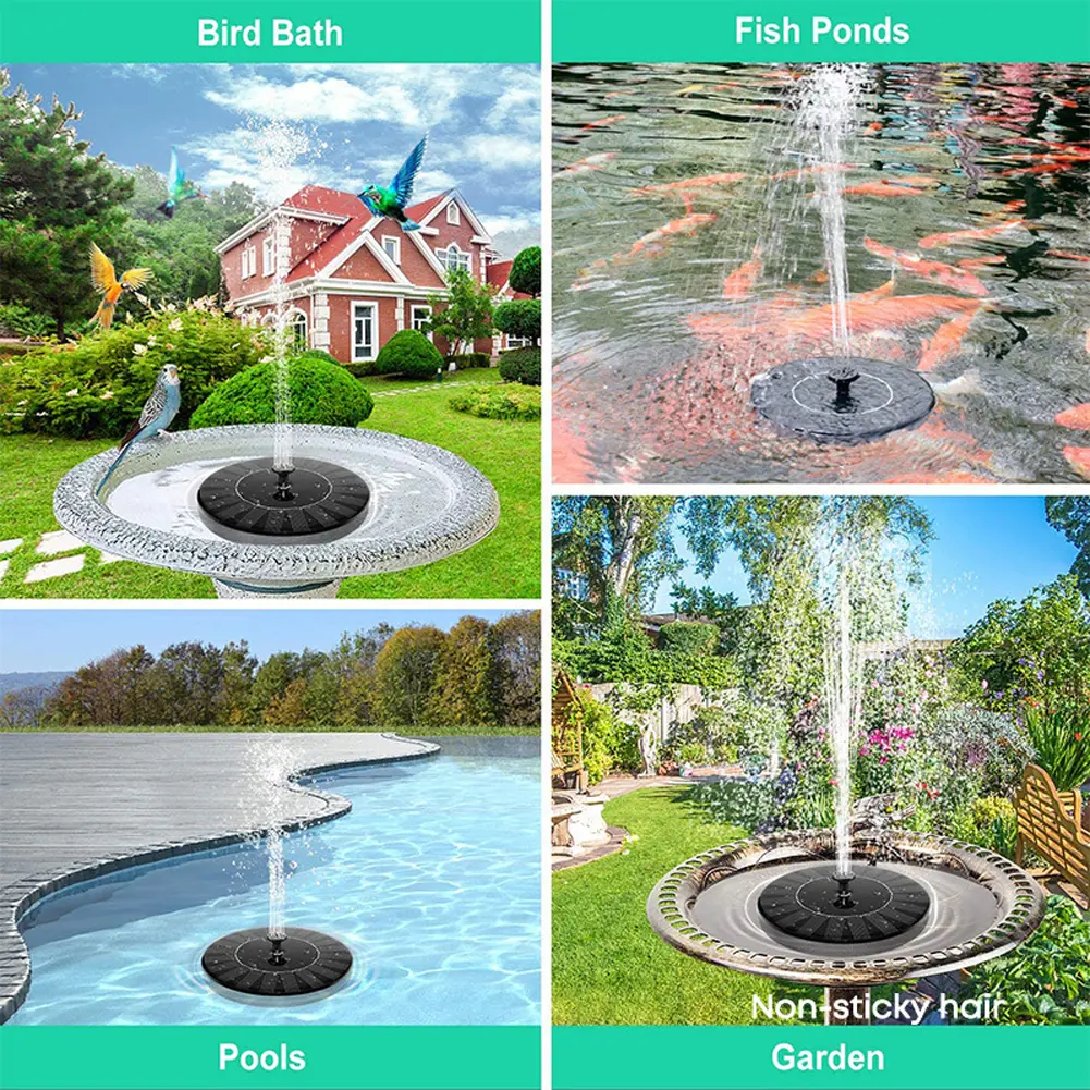 Solar Floating Water Fountain Bird Bath Fountain Pump Pond Decoration Solar Powered Fountain Water Pump For Garden And Patio