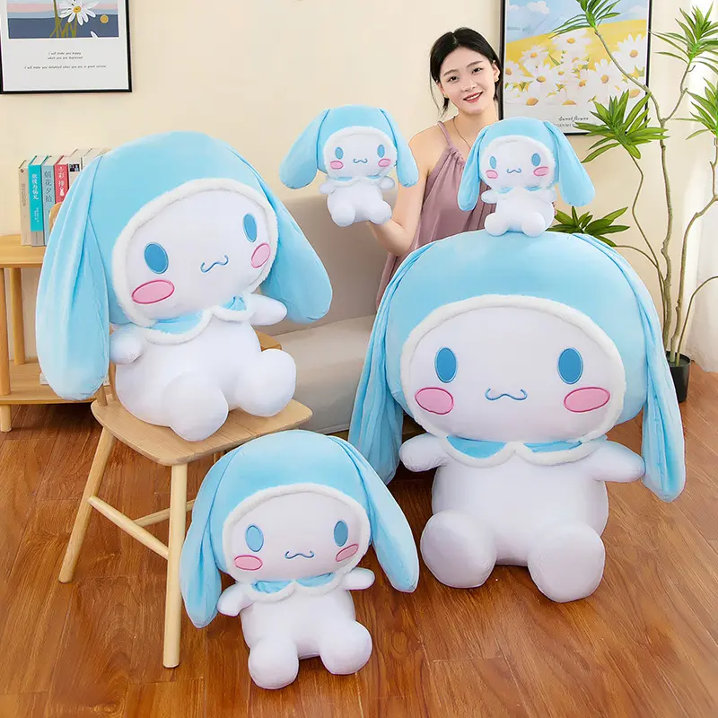 Cute Cinnamoroll Pillow Plush Toys Dolls Soft Plushies Stuffed Dog Doll Birthday Gift for Kids