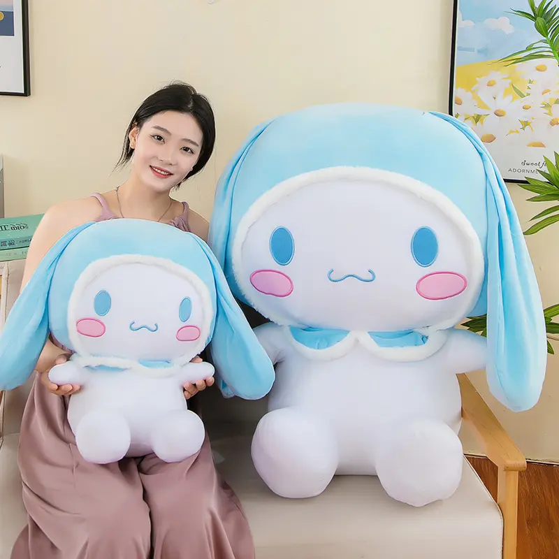 Cute Cinnamoroll Pillow Plush Toys Dolls Soft Plushies Stuffed Dog Doll Birthday Gift for Kids