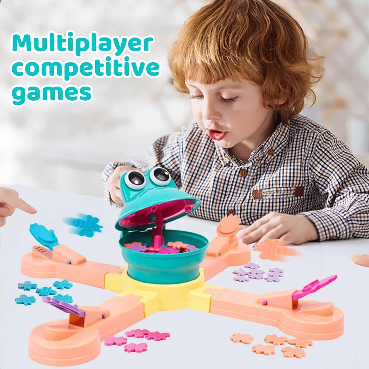 Hungry Frog Turtle Eat Beans Interactive Toy Multiplayer Educational Table Board Game Competitive Bean Ball Party Kid Toy Gift