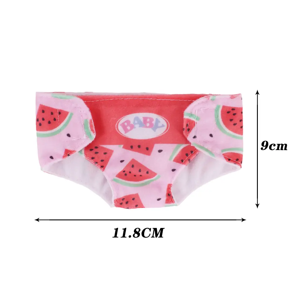 New Cute Fruit Animal Print Doll Underpants For 18Inch American Doll&43Cm Reborn Baby Doll Clothing Accessories Pop Girl's Toys
