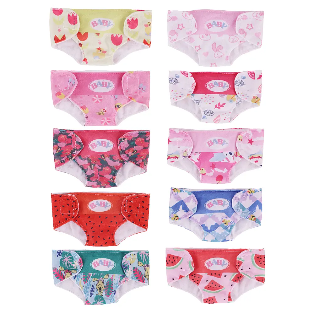 New Cute Fruit Animal Print Doll Underpants For 18Inch American Doll&43Cm Reborn Baby Doll Clothing Accessories Pop Girl's Toys