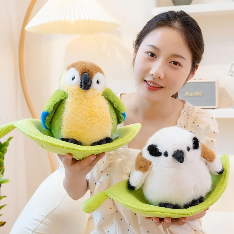 Kawaii Bird Plush Toys Mini Artificial Bird Plush Doll Cute Lifelike Parrot Sparrow Plush Toy Room Decor Kid Birthday Xmas Gifts