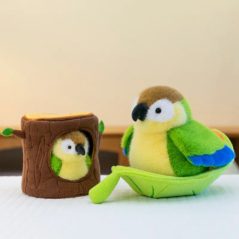 Kawaii Bird Plush Toys Mini Artificial Bird Plush Doll Cute Lifelike Parrot Sparrow Plush Toy Room Decor Kid Birthday Xmas Gifts