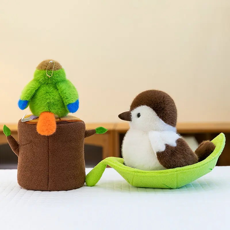 Kawaii Bird Plush Toys Mini Artificial Bird Plush Doll Cute Lifelike Parrot Sparrow Plush Toy Room Decor Kid Birthday Xmas Gifts