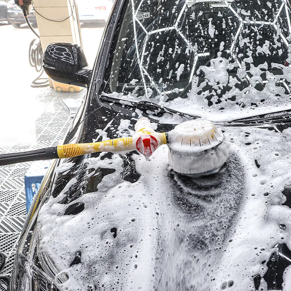 Wash Foam Brush Long Handle Automatic Rotating Brushes 360 Degree High Pressure Washer Chenille for Vehicle Cleaning Maintenance