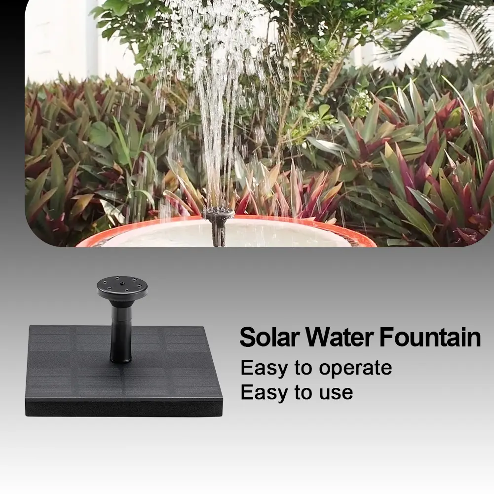 1.4W Solar Powered Floating Fountain Pump with Nozzle Solar Powered Water Fountain Pump for Bird Bath Garden Pond Pool Outdoor