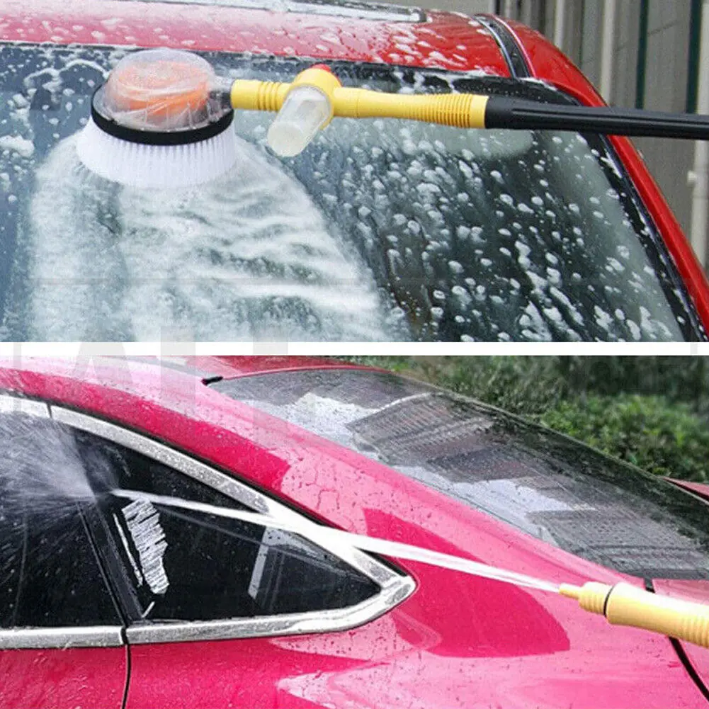Wash Foam Brush Long Handle Automatic Rotating Brushes 360 Degree High Pressure Washer Chenille for Vehicle Cleaning Maintenance