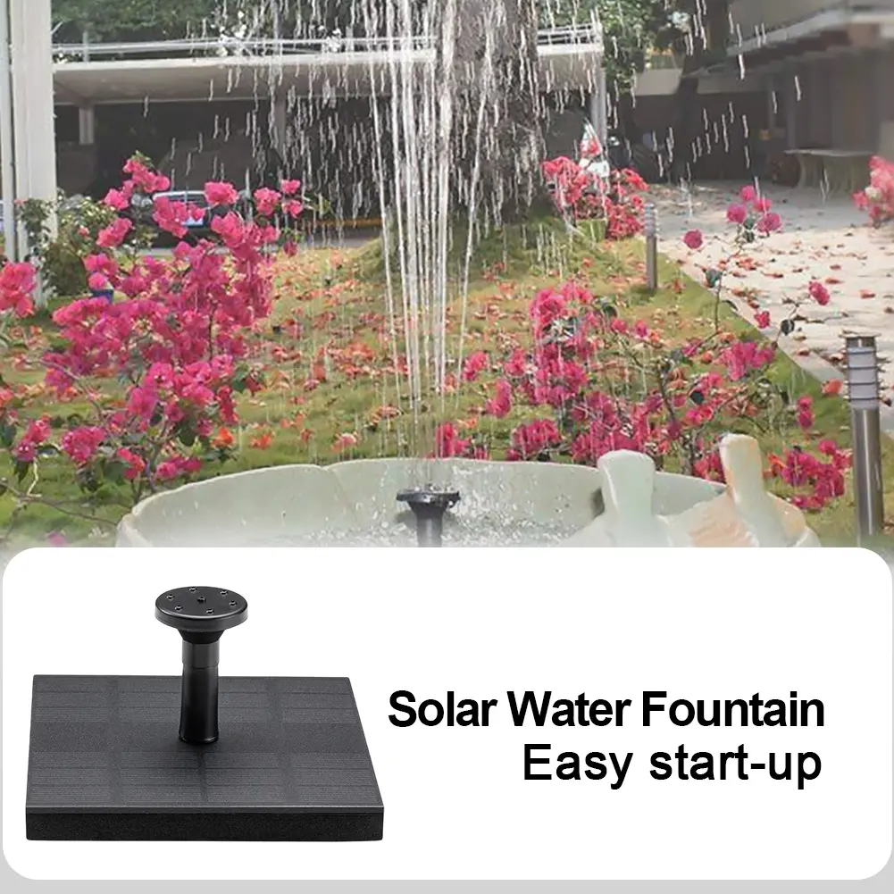1.4W Solar Powered Floating Fountain Pump with Nozzle Solar Powered Water Fountain Pump for Bird Bath Garden Pond Pool Outdoor