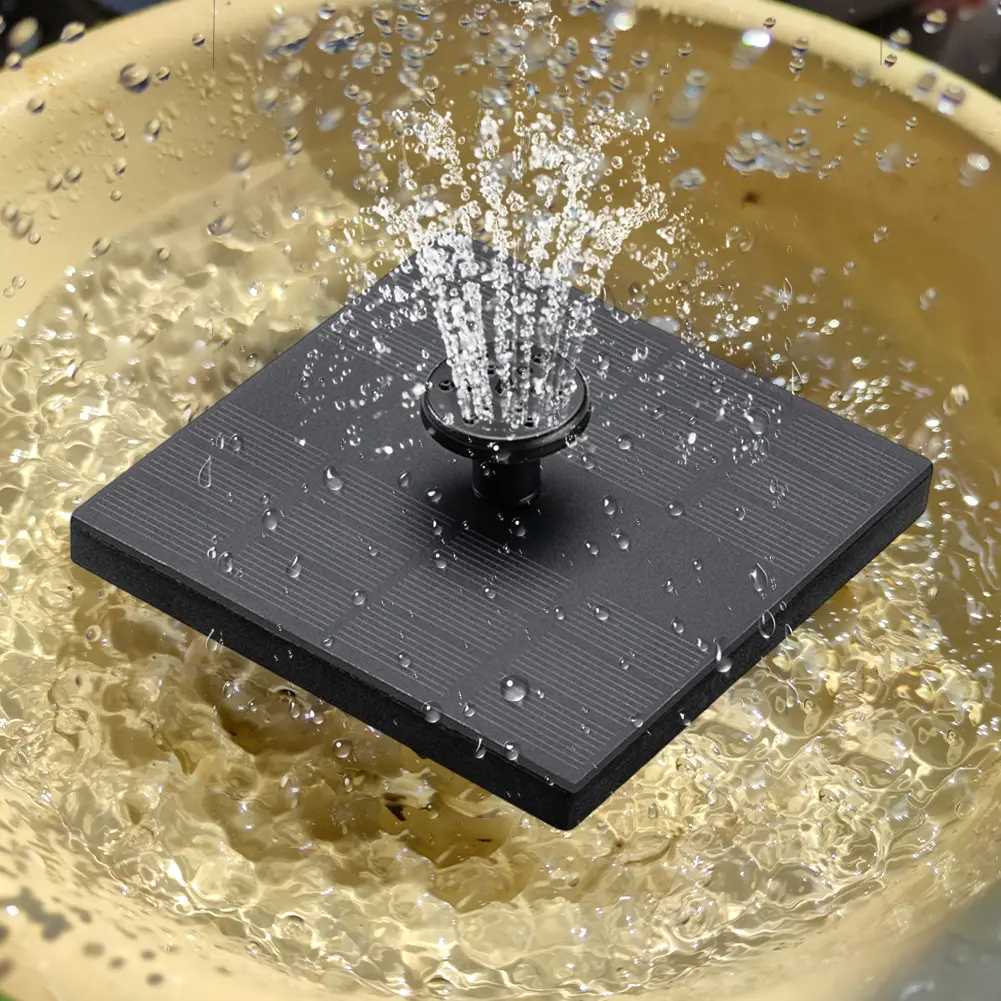 1.4W Solar Powered Floating Fountain Pump with Nozzle Solar Powered Water Fountain Pump for Bird Bath Garden Pond Pool Outdoor