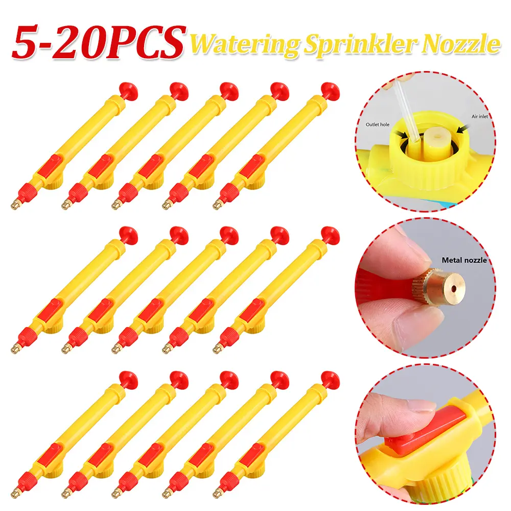 5-20PCS Manual High Pressure Air Pump Sprayer Adjustable Drink Bottle Spray Head Nozzle Garden Watering Sprayer Cleaning Tools