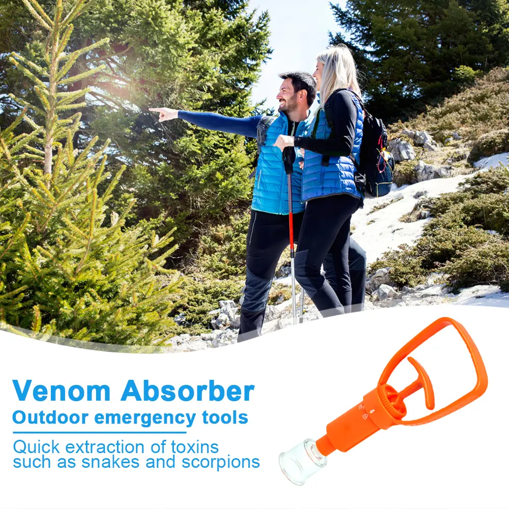 Outdoor Safety Venom Snake Mosquito Bite Camping Survival Venom Extractor Pump  Remover First Aid Equipment
