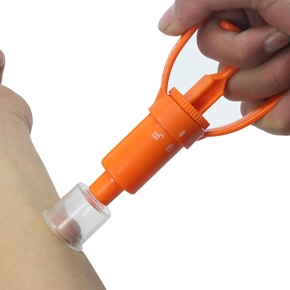 Outdoor Safety Venom Snake Mosquito Bite Camping Survival Venom Extractor Pump  Remover First Aid Equipment