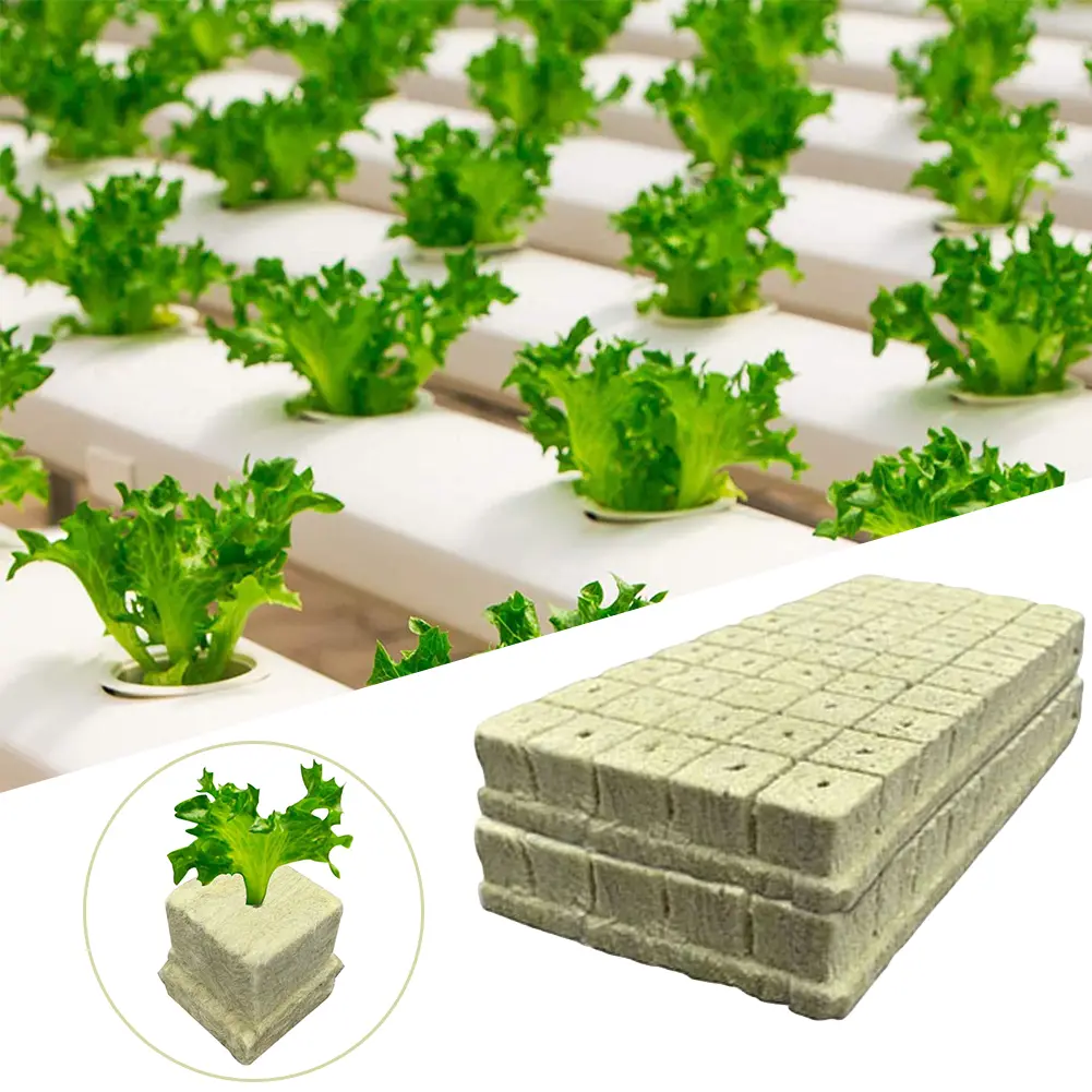 100pcs Hydroponics Seed Seedling Grow Block Multipurpose Ventilative Starter Plugs Strong Water Absorption for Plant Propagation