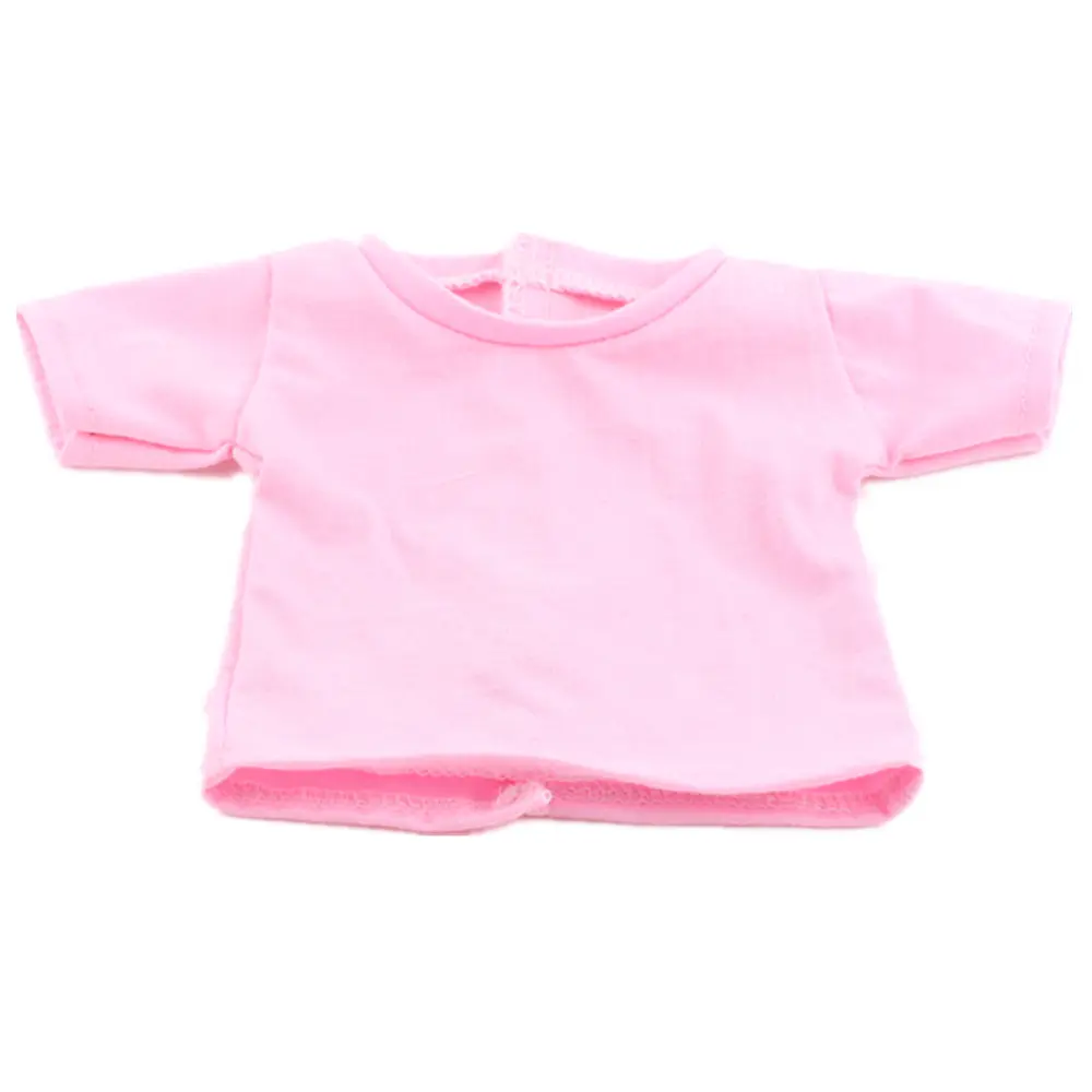 Doll Clothes T-shirt Solid Color For 16-18 Inch Doll & 43 cm Born Baby Doll & Nenuco,Our Generation,bebe Reborn,Toys For Girls