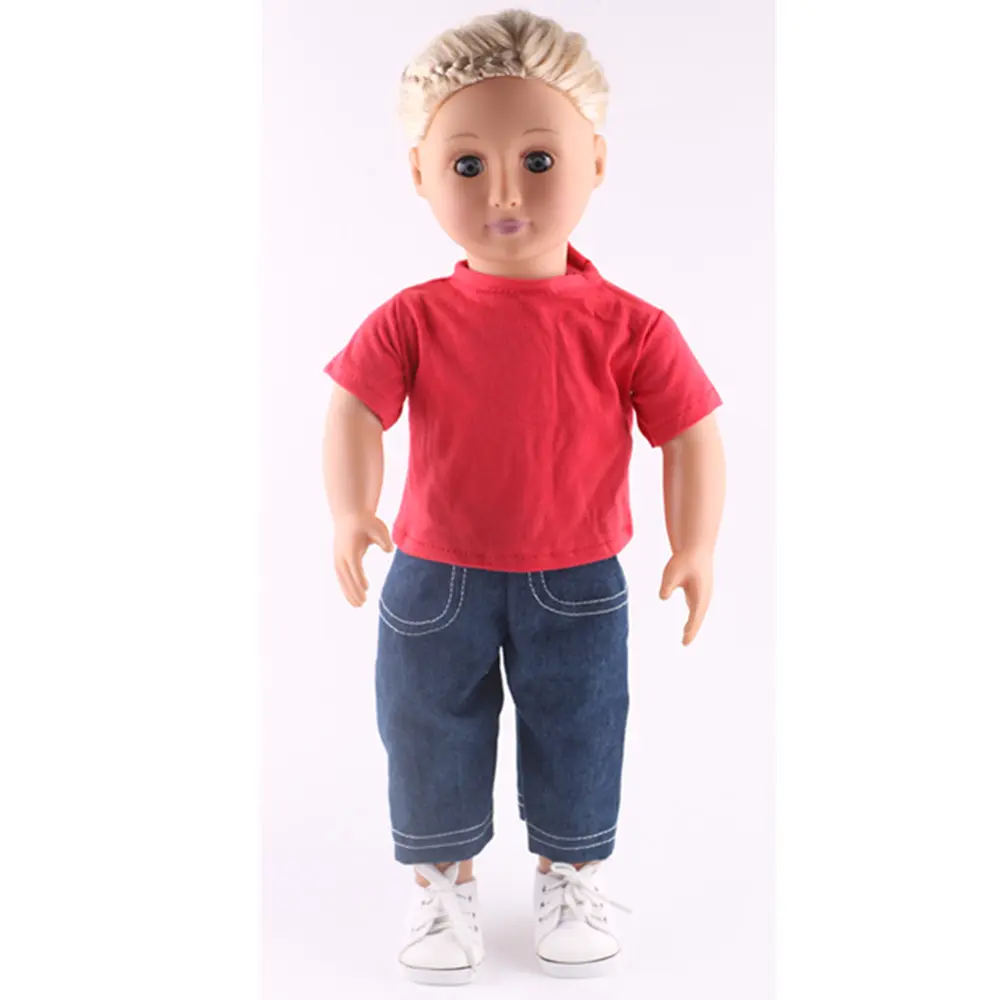 Doll Clothes T-shirt Solid Color For 16-18 Inch Doll & 43 cm Born Baby Doll & Nenuco,Our Generation,bebe Reborn,Toys For Girls