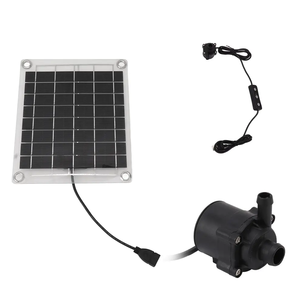 12V 10W Solar Water Pump Garden Decoration Mini Water Pump Watering System Solar Panel Pump with Adjustment Switch Kits for Pond