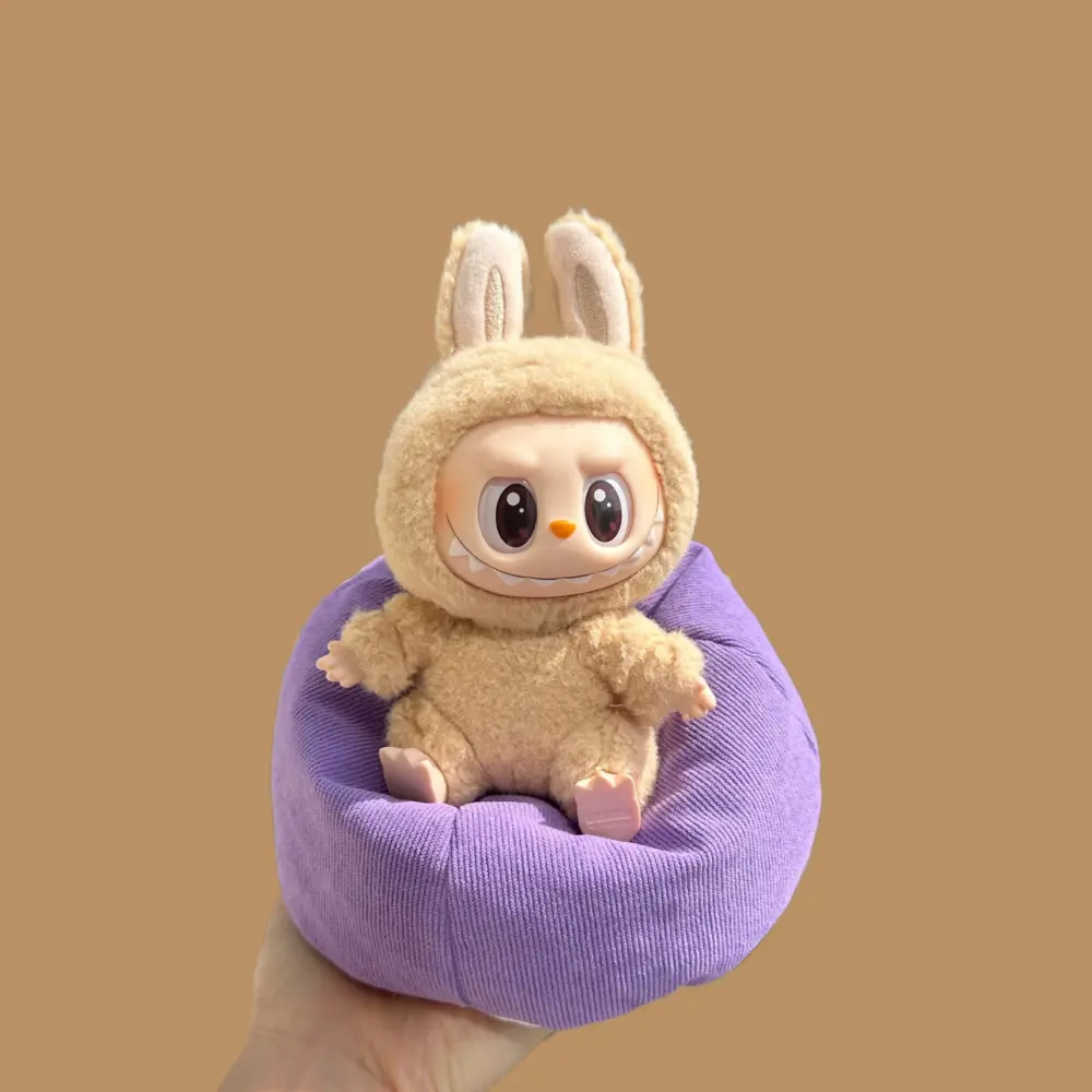 For V2 V3 Labubu Accessories Clothes Designer Suitable 17CM Doll Kawaii Mini Sofa Bed Birthday Gift Toys
