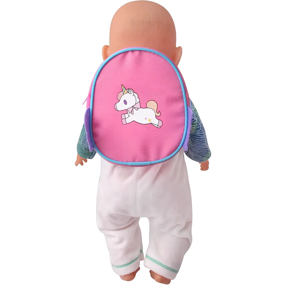 43 cm Baby Doll Unicorns Backpack Ours & Generation American 18 Inch Girl Doll Children Toys Dolls Accessories Cartoon Schoolbag