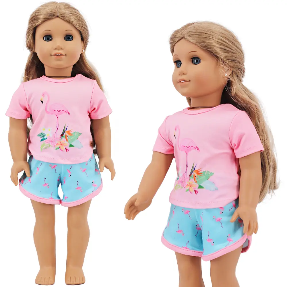 T-shirt+ Shorts For 43 Cm Born Baby Reborn Doll Accessories 18 Inch American Doll Girls Toys Our Generation Nenuco