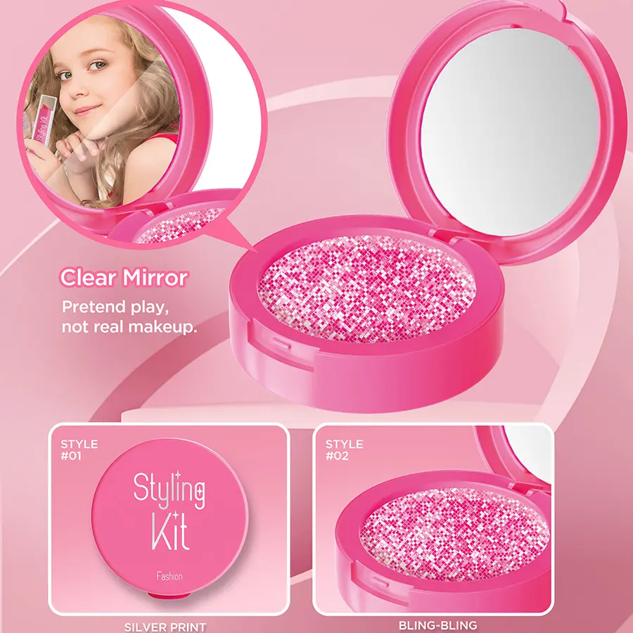 Pretend Makeup Toy Set For Girls,  Children'S Performance Handbag,Princess Role Play Toy,Portable Design Princess Cosmetics Bag,
