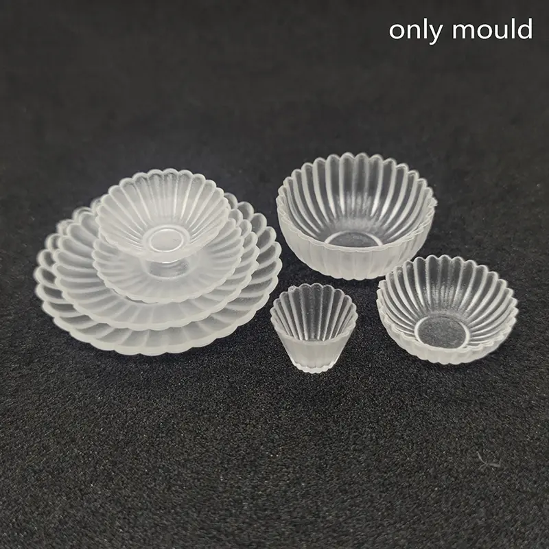 Dollhouse Miniature Mug Cups Food Jar Silicone Mold Dollhouse DIY Tableware Dolls House Accessories Kids Pretend Play Toys