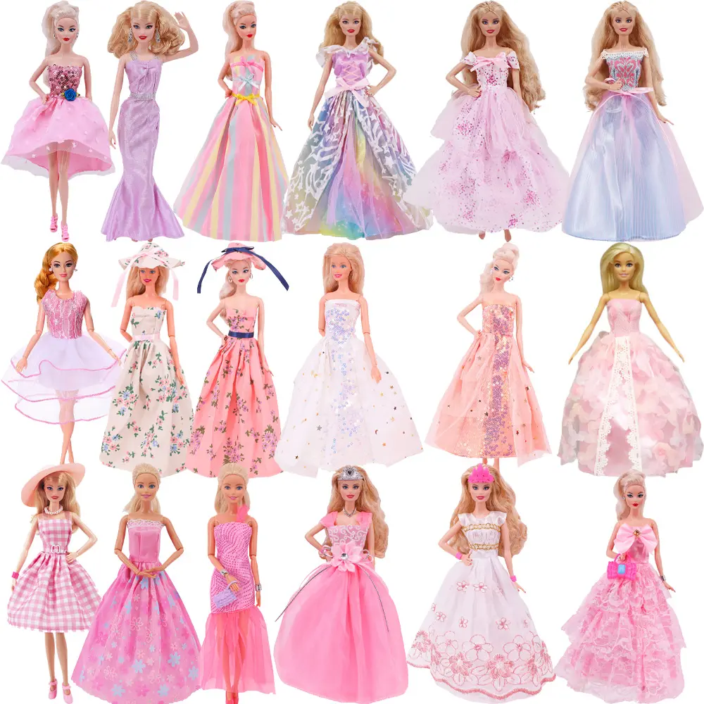 Pop Pink Doll Clothes Set ,Fashion Coat,Pants,Dress, For 30cm Dolls&1/6 BJD Doll Accesories,Toys For Girl's Gifts