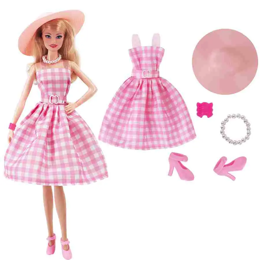 Pop Pink Doll Clothes Set ,Fashion Coat,Pants,Dress, For 30cm Dolls&1/6 BJD Doll Accesories,Toys For Girl's Gifts