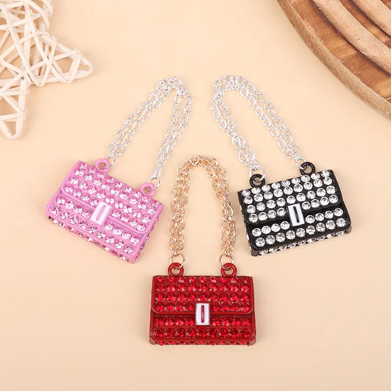1Pc Miniature Fashionable Dollhouse Metal Chain Handbag Set Pack Doll Bags for Clothes Accessories Toy for Kids