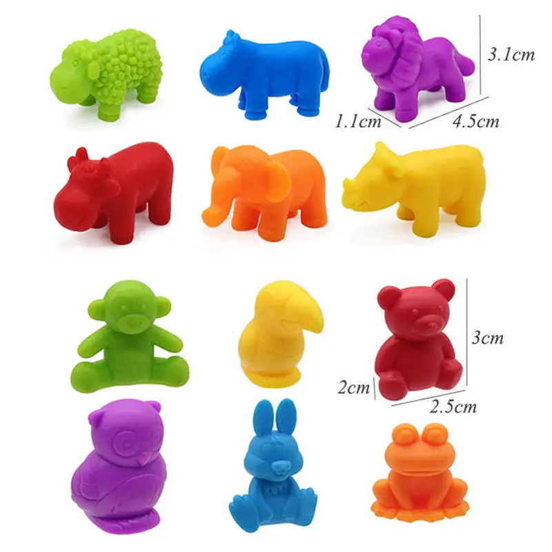 Rainbow Sorting Game Animal Puzzle Toy Dinosaur Traffic Color Matching Game Montessori Education Sensory Toys For Kids Preschool