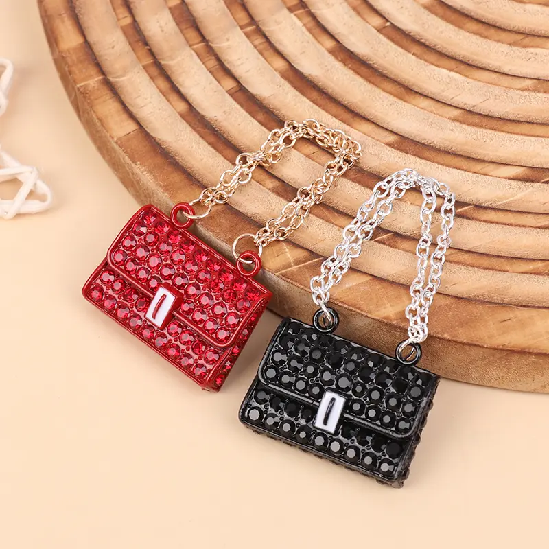 1Pc Miniature Fashionable Dollhouse Metal Chain Handbag Set Pack Doll Bags for Clothes Accessories Toy for Kids