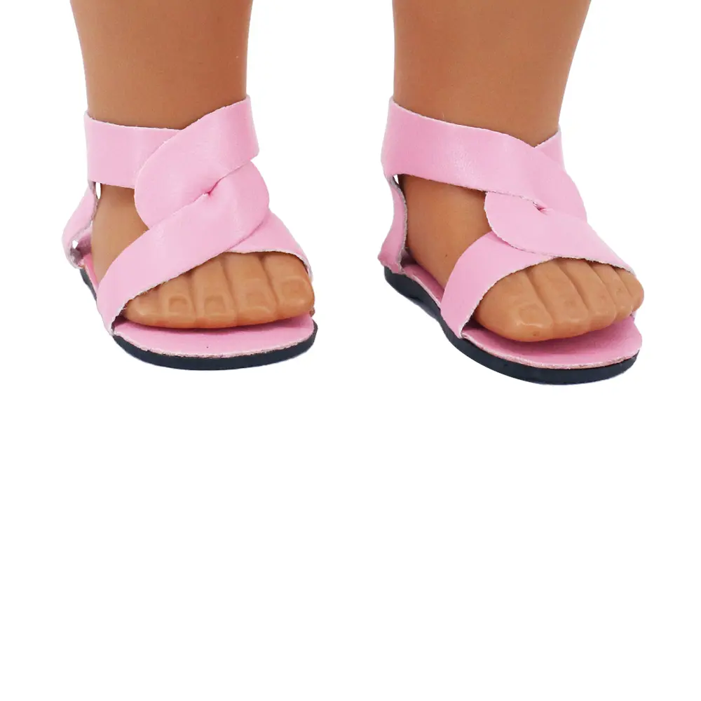 Doll Shoes Summer Sandals for 18inch Girl American&43 Cm Baby New Born Doll Accessories,Our Generation Kawaii Shoes Slipper Toys