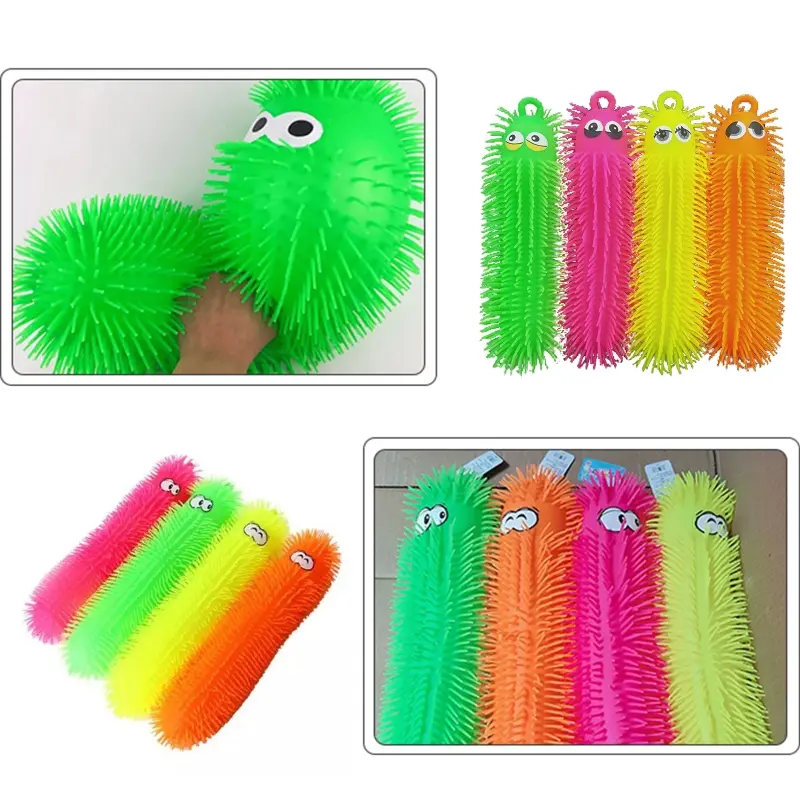 1pc random Children's Interactive Vent Caterpillars Ball Educational Toy with Portable Flashing LED Training