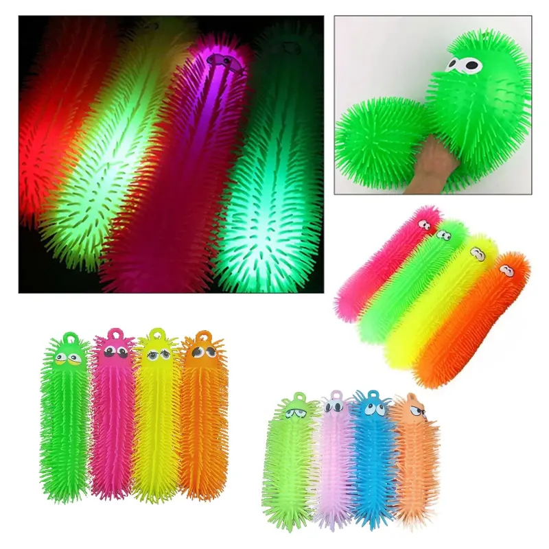 1pc random Children's Interactive Vent Caterpillars Ball Educational Toy with Portable Flashing LED Training
