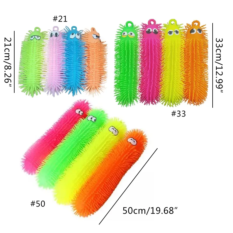 1pc random Children's Interactive Vent Caterpillars Ball Educational Toy with Portable Flashing LED Training