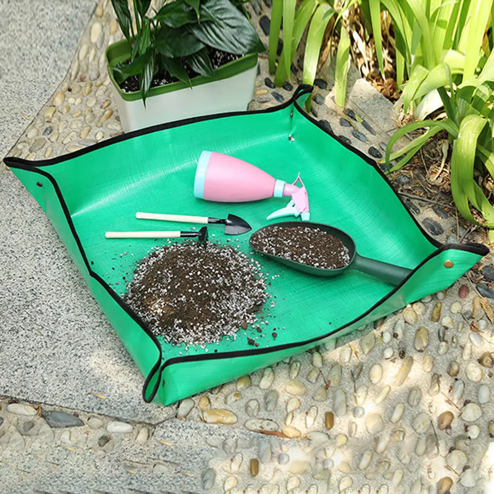 3-10PCS Home Gardening Supplies Planting Mat Potting Pad Foldable Garden Plant Flower Pot Reusable Transplanting Waterproof Mats