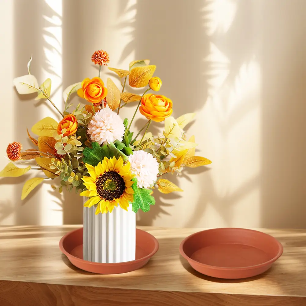 5Pcs Flower Pot Saucers Diameter 28cm Indoor Plant Pot Tray Round Flower Pot Trays for Garden Balcony Flower Pots Accessories
